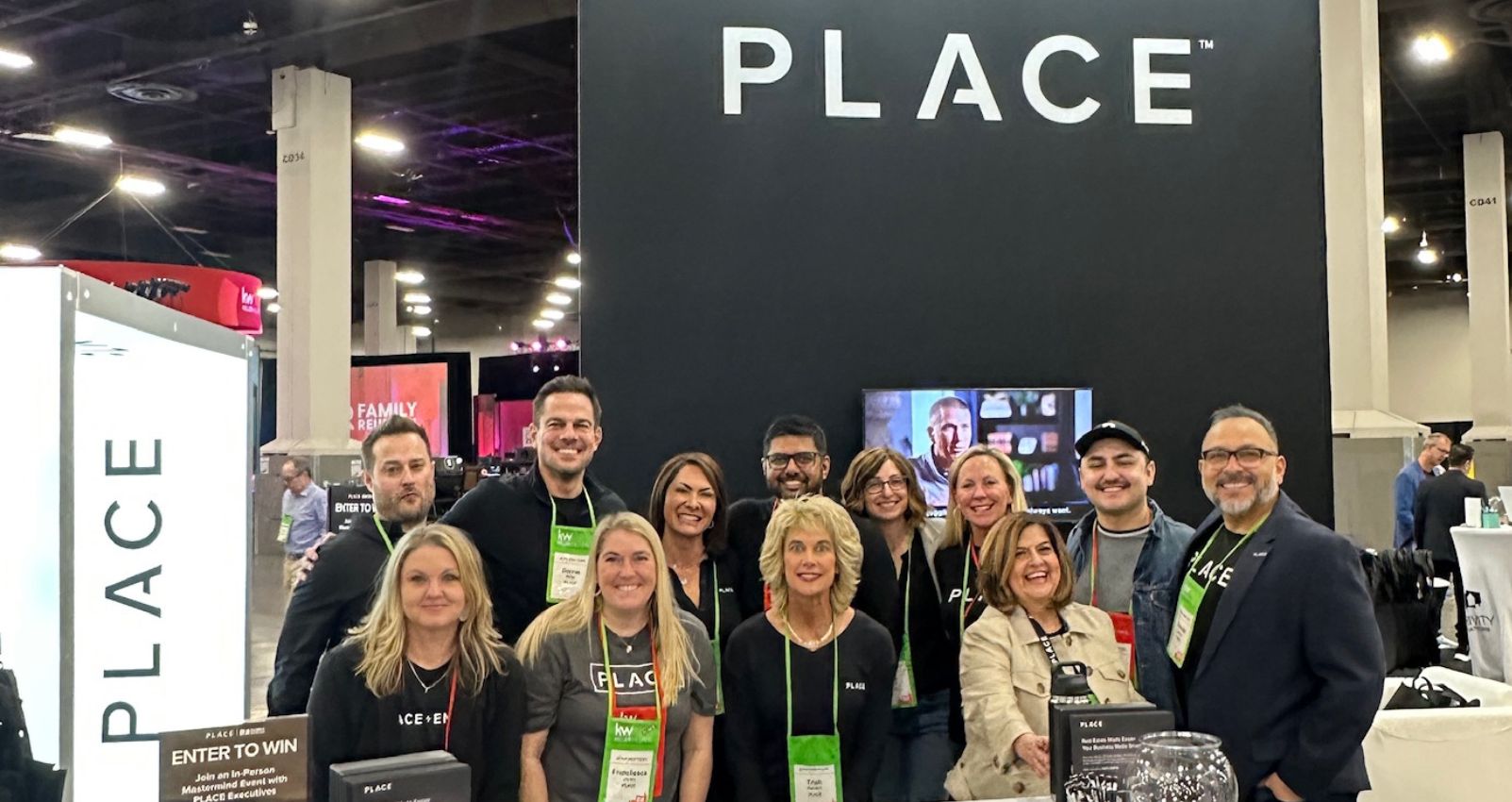 PLACE team at an industry event, showcasing collaboration and commitment to balancing short and long-term goals in real estate.