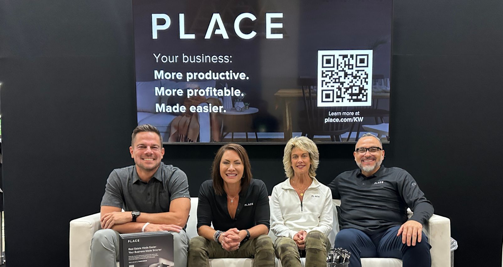 PLACE team at event promoting systems for agent accountability and real estate performance.